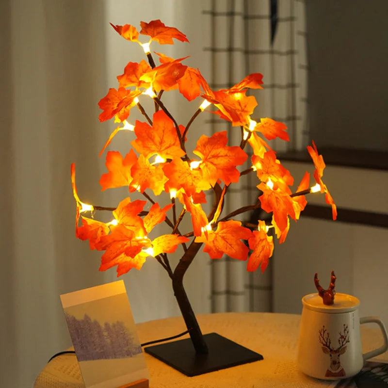 LED Rose Flower Table Lamp USB Christmas Tree Fairy Lights Night Lights Home Party Wedding Bedroom Decoration Mother'S Day Gift