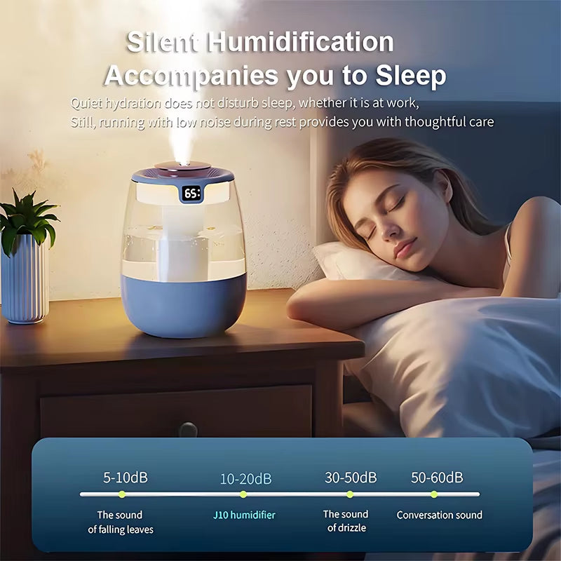 Air Humidifier 1300ML Aroma Humidifier Double Spray Port Essential Oil Diffuser with Light USB Water Humidifier for Home Office