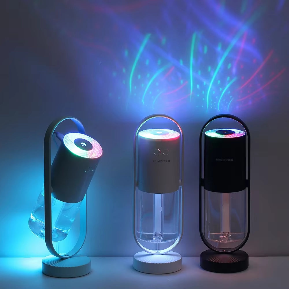 Magic Shadow USB Air Humidifier 200Ml for Home & Car with Night Lights & Air Purifier Humidificador De Agua Umificador Aromas