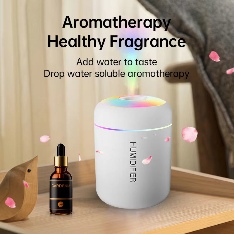 180ML Mini Air Humidifier USB Electric Aroma Diffuser Essential Oil Purifier Aromatherapy Mist Maker Lights for Car Home Bedroom